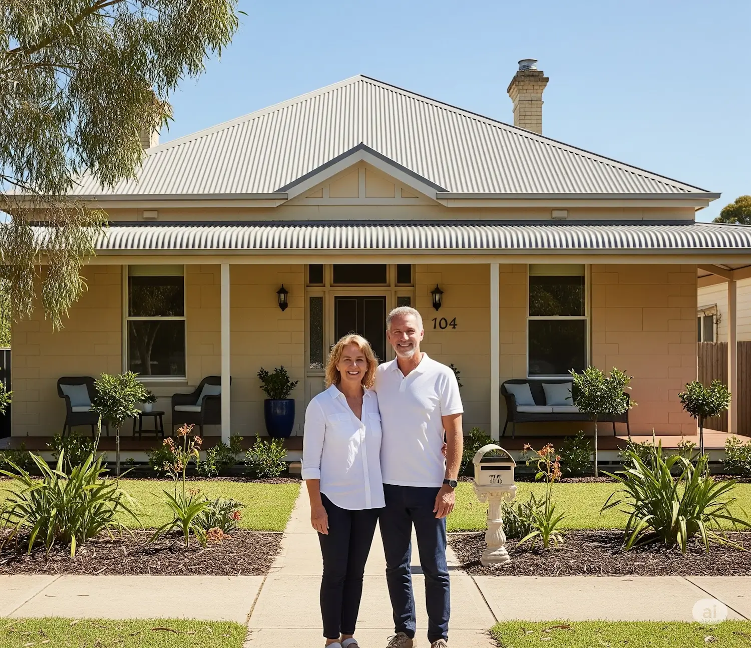 RBA Interest Rate Decision July 2025 Australian homeowners in front of their house. (1)